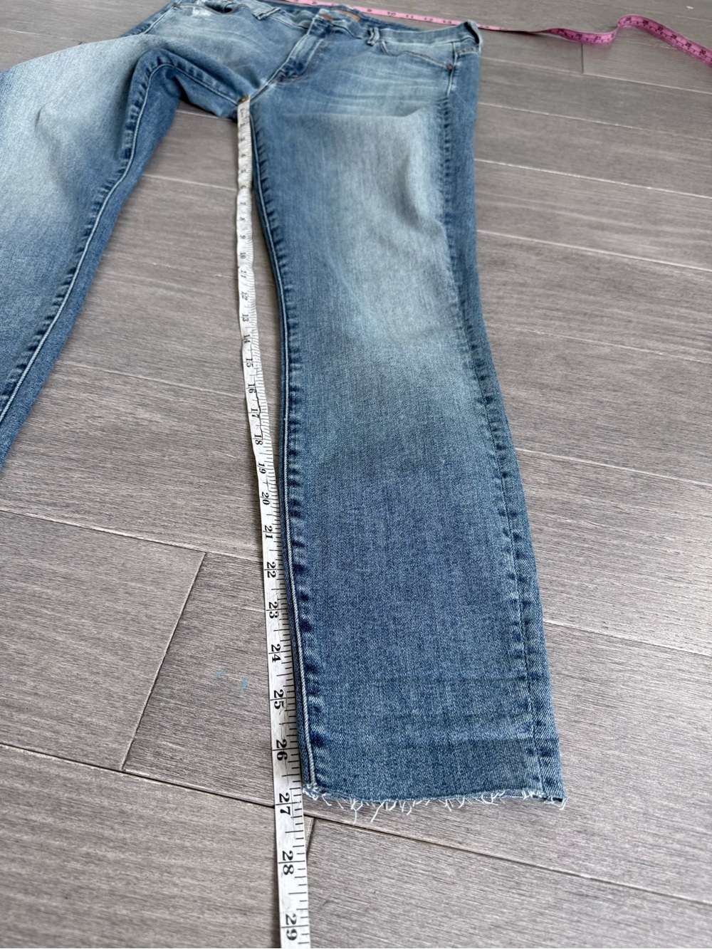 MOTHER High Waisted Looker Ankle Fray Jeans After the Heartbreak 28 High Rise - Picture 16 of 16
